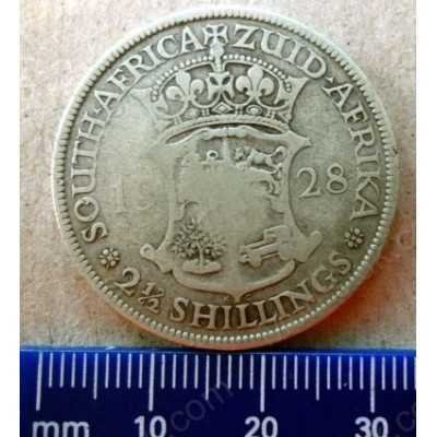 Two and Half Shillings, South Africa, 1928, Silver
