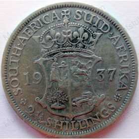 Two and Half Shillings, South Africa, 1937, Silver