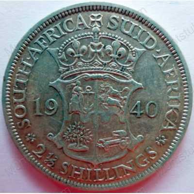 Two and Half Shillings, South Africa, 1940, Silver
