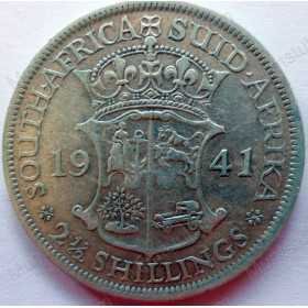 Two and Half Shillings, South Africa, 1941, Silver