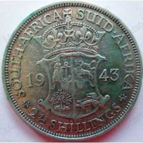 Two and Half Shillings, South Africa, 1943, Silver