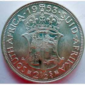 Two and Half Shillings, South Africa, 1953, Silver