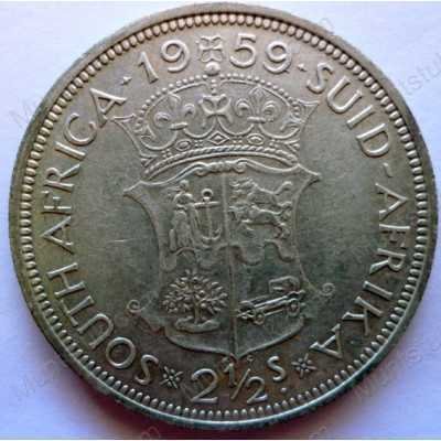 Two and Half Shillings, South Africa, 1959, Silver
