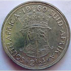 Two and Half Shillings, South Africa, 1960, Silver