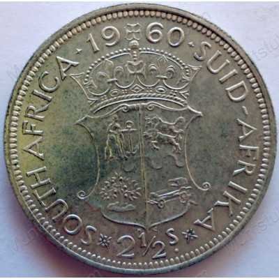 Two and Half Shillings, South Africa, 1960, Silver