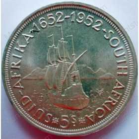 Five Shillings, South Africa, 1952, Silver