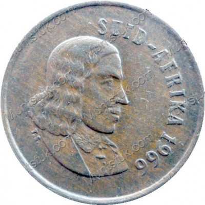 One Cent(Afrikaans), South Africa, 1966, Bronze