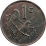 One Cent(English), South Africa, 1966, Bronze