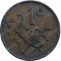 One Cent(Afrikaans), South Africa, 1969, Bronze