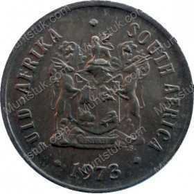 One Cent, South Africa, 1973, Bronze