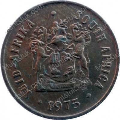 One Cent, South Africa, 1975, Bronze