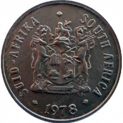 One Cent, South Africa, 1978, Bronze