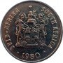 One Cent, South Africa, 1980, Bronze