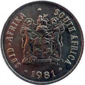 One Cent, South Africa, 1981, Bronze