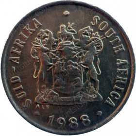 One Cent, South Africa, 1988, Bronze