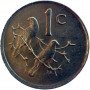 One Cent, South Africa, 1988, Bronze