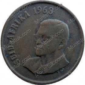 One Cent(Afikaans), South Africa, 1968, Bronze
