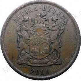 Five Cent, South Africa, 2000, Copper plated Steel