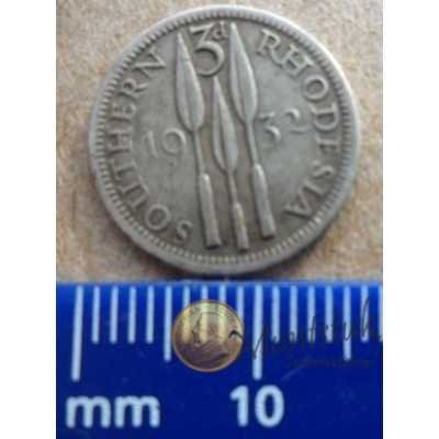 Rhodesia, George V King, 3d, 1932