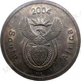 Five Cent, South Africa, 2004, Copper plated Steel