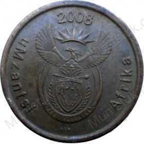 Five Cent, South Africa, 2008, Copper plated Steel