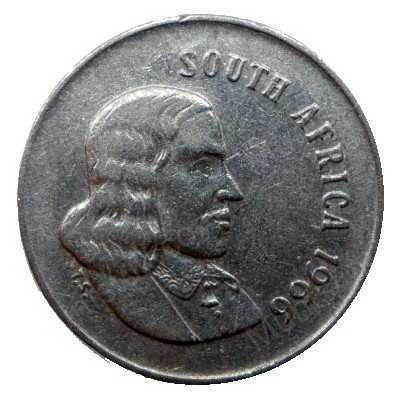Five Cent(English), South Africa, 1966, Nickel