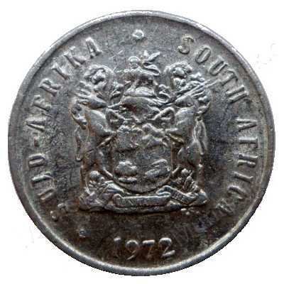Five Cent, South Africa, 1972, Nickel