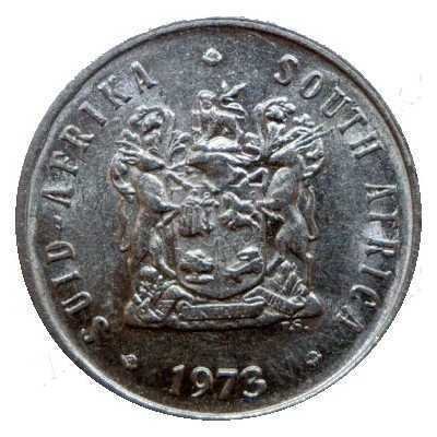 Five Cent, South Africa, 1973, Nickel
