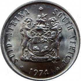 Five Cent, South Africa, 1974, Nickel