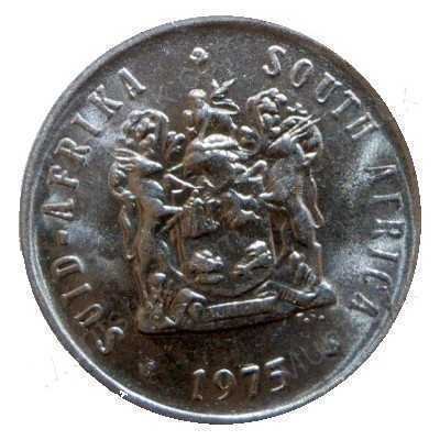 Five Cent, South Africa, 1975, Nickel