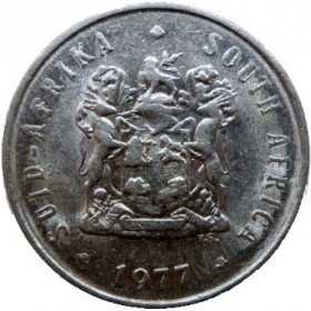 Five Cent, South Africa, 1977, Nickel