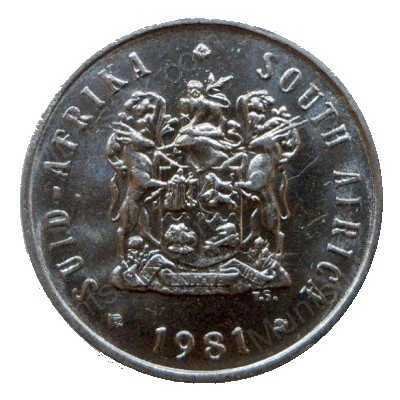 Five Cent, South Africa, 1981, Nickel