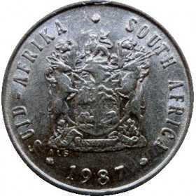 Five Cent, South Africa, 1987, Nickel obverse
