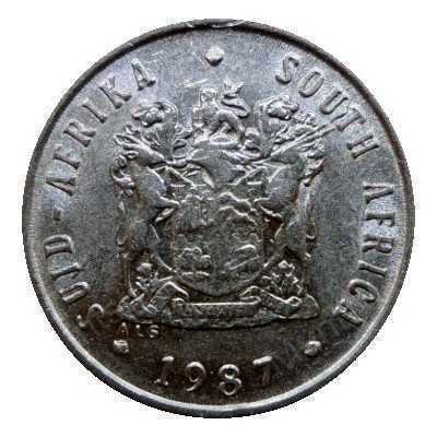 Five Cent, South Africa, 1987, Nickel obverse