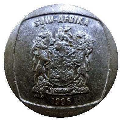 One Rand, South Africa, 1996, Nickel plated Copper