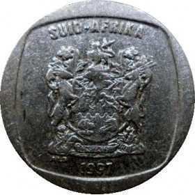 One Rand, South Africa, 1997, Nickel plated Copper