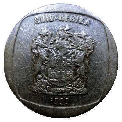 One Rand, South Africa, 1999, Nickel plated Copper