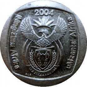 One Rand, South Africa, 2004, Nickel plated Copper