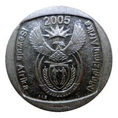 One Rand, South Africa, 2005, Nickel plated Copper