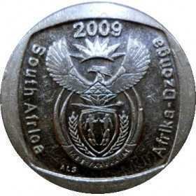 One Rand, South Africa, 2009, Nickel plated Copper