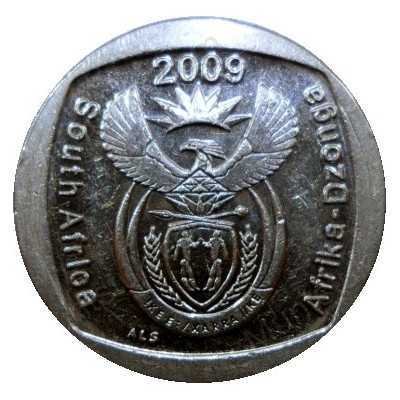 One Rand, South Africa, 2009, Nickel plated Copper