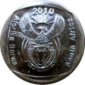 One Rand, South Africa, 2010, Nickel plated Copper