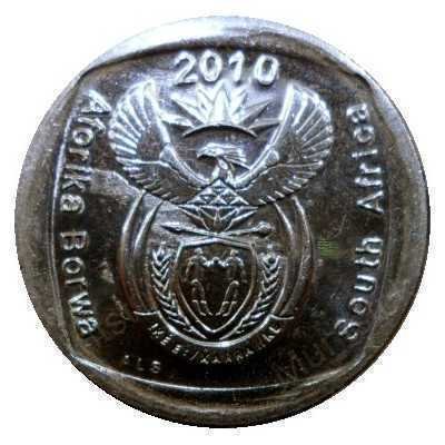 One Rand, South Africa, 2010, Nickel plated Copper