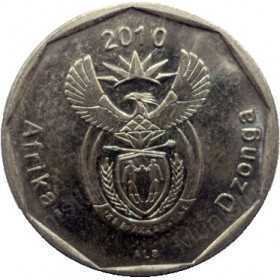 Fifty Cent, South Africa, 2010, Bronze plated Steel