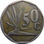 Fifty Cent, South Africa, 1991, Bronze plated Steel