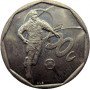 Fifty Cent, South Africa, 2002, Soccer, Bronze plated Steel