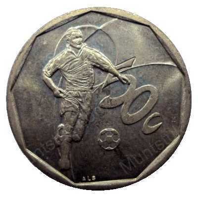 Fifty Cent, South Africa, 2002, Soccer, Bronze plated Steel