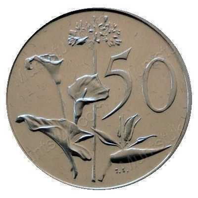 Fifty Cent(English), South Africa, 1965, Nickel