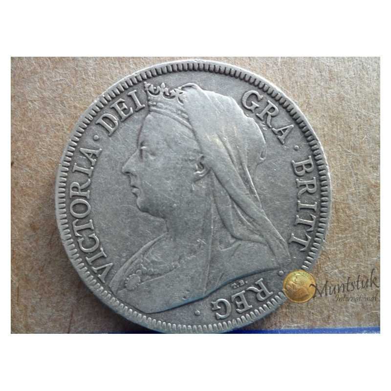 UK,Victoria Dei Gra Britt, 1898, Half Crown, Silver