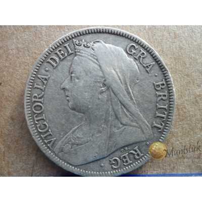 UK,Victoria Dei Gra Britt, 1898, Half Crown, Silver